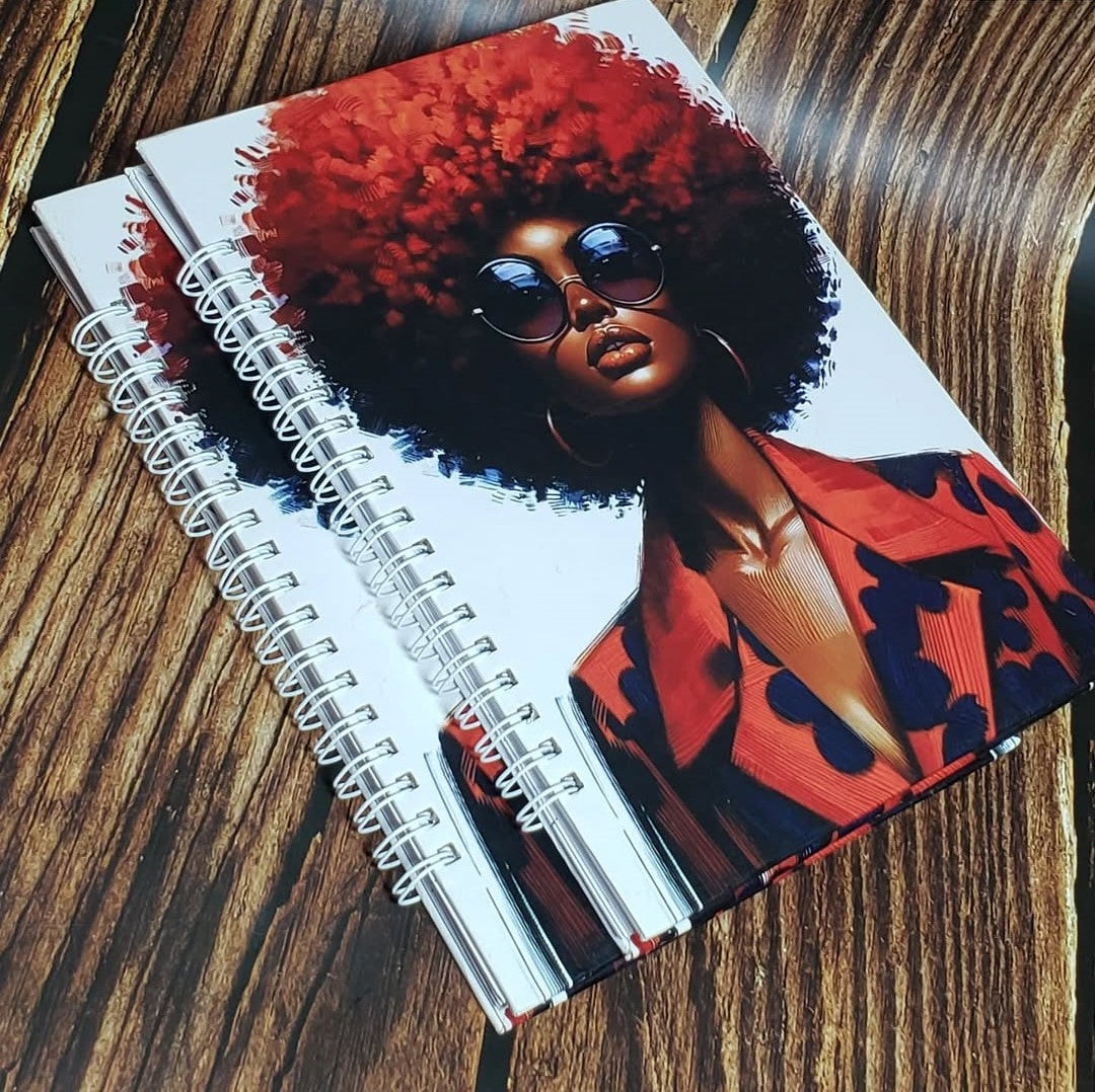 African Print A5 Hardcover Notebook - 022