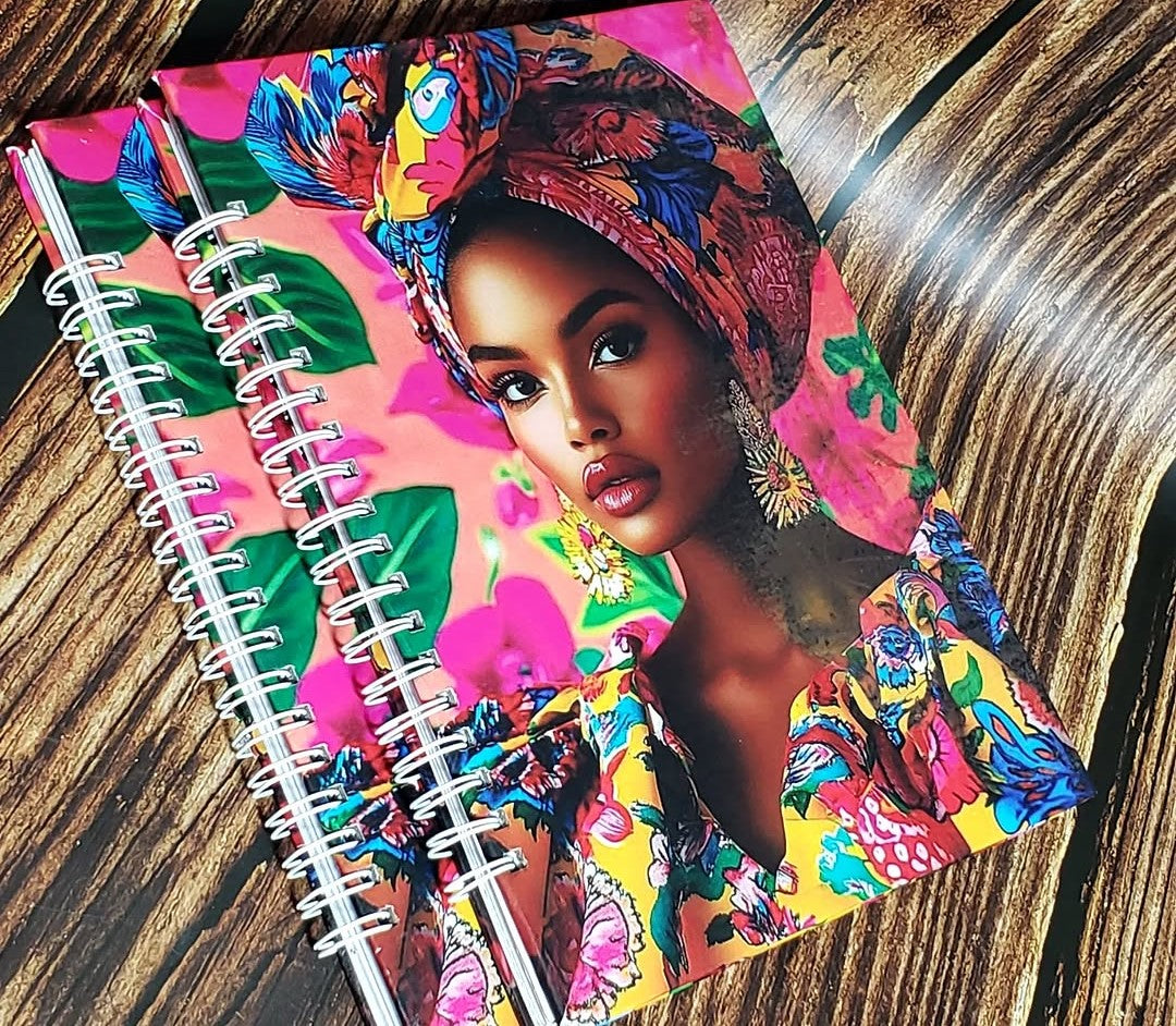 African Print A5 Hardcover Notebook - 024