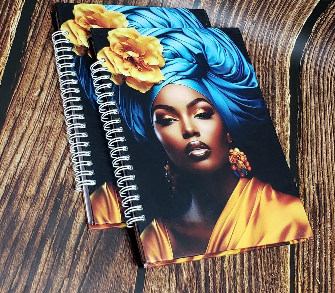 African Print A5 Hardcover Notebook - 025
