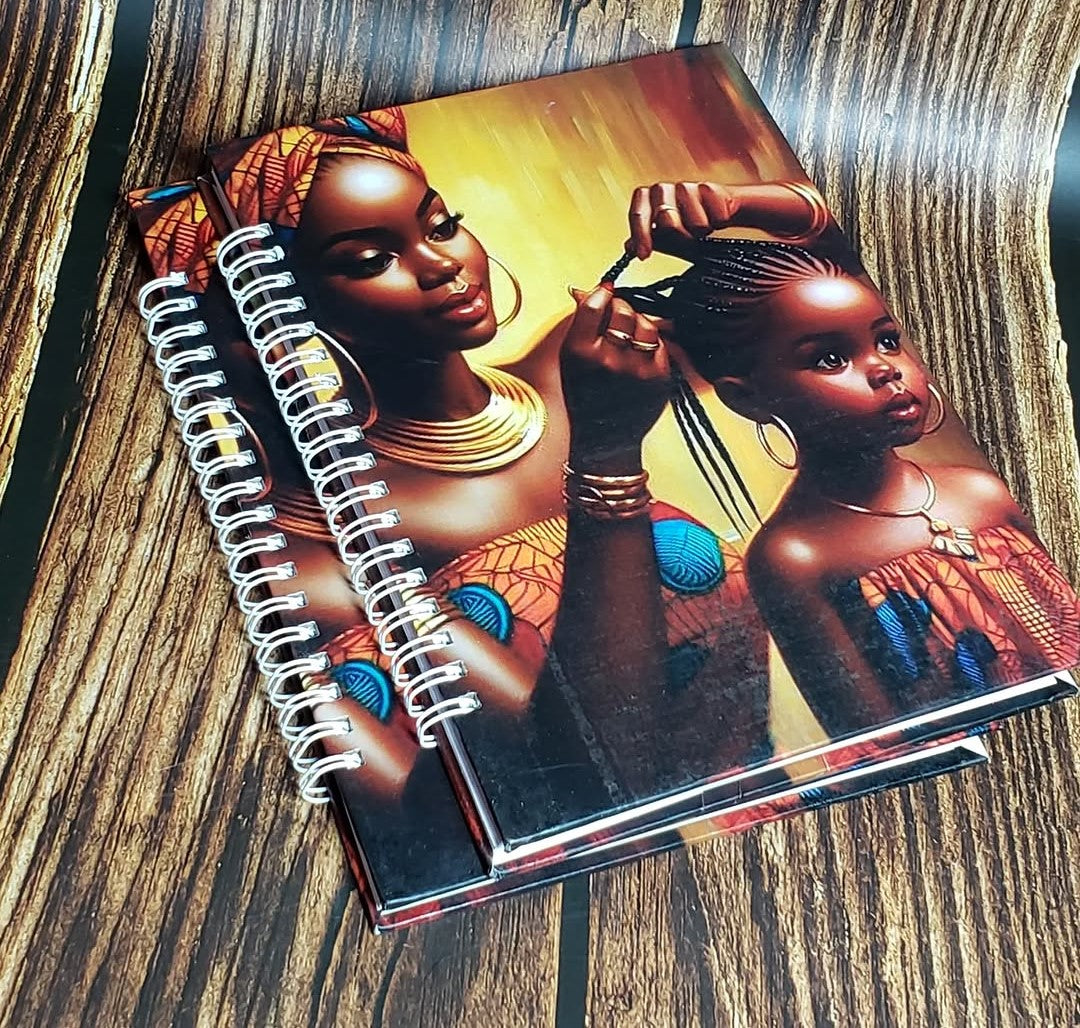 African Print A5 Hardcover Notebook - 026