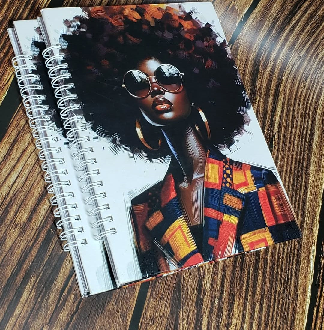African Print A5 Hardcover Notebook - 029