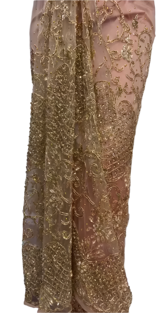 Peach Luxe George Fabric - 5 Yards