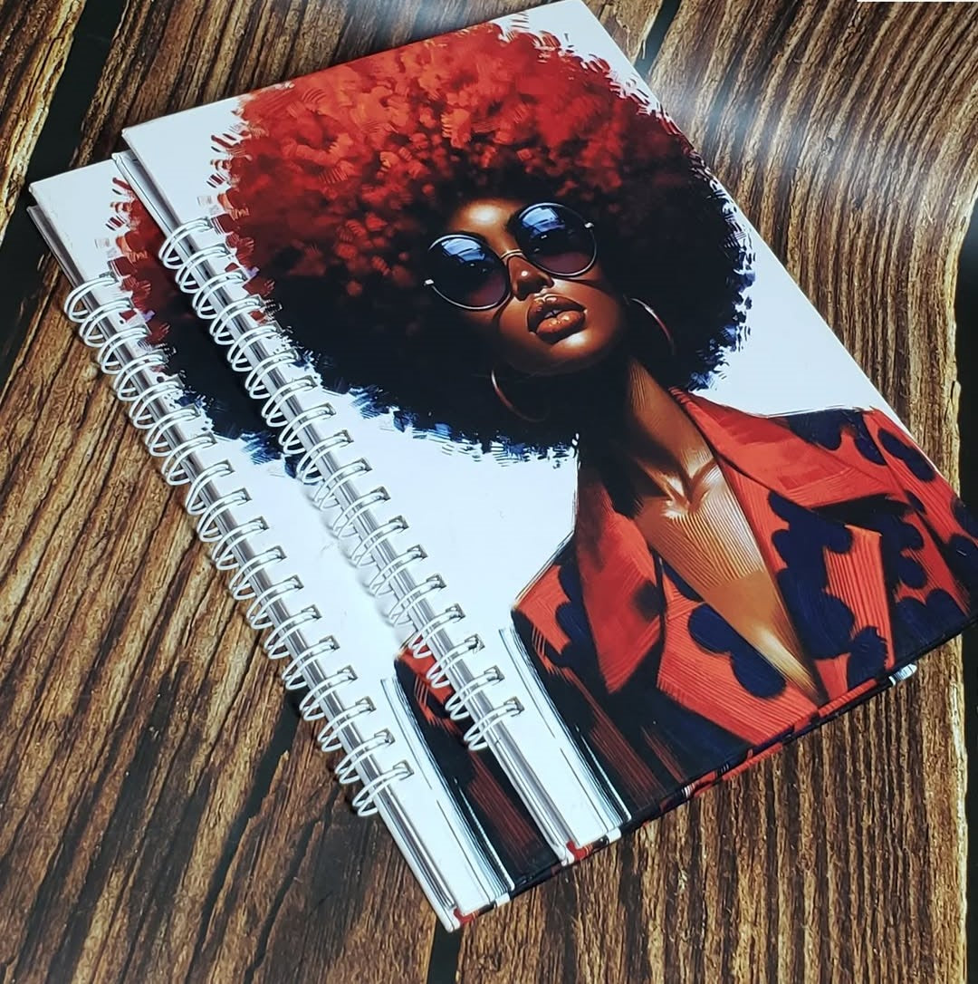 African Print A5 Hardcover Notebook - 030