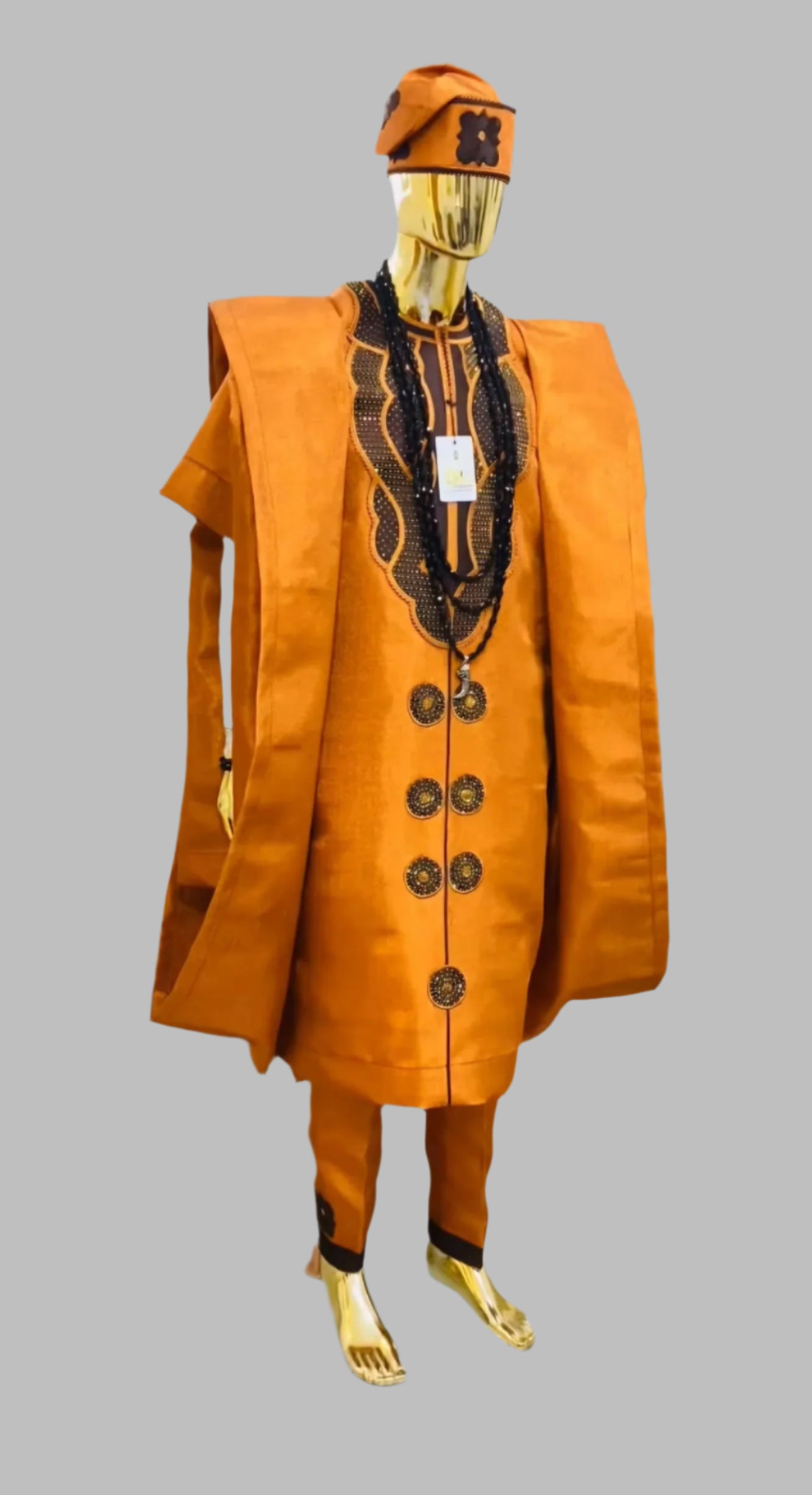 Bamidele Agbada Set and Matching Cap