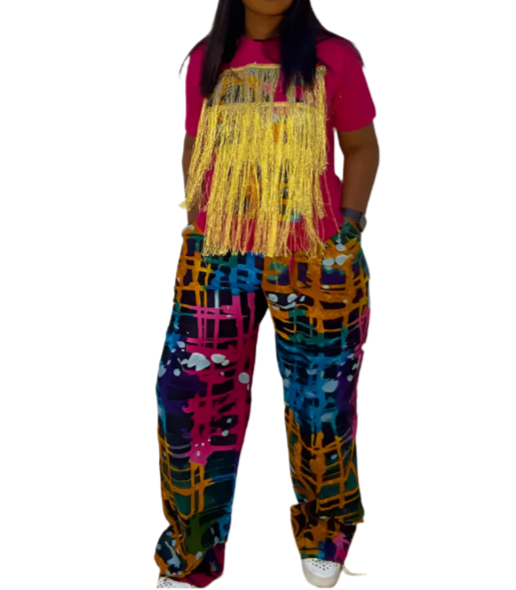 african ankara pant set