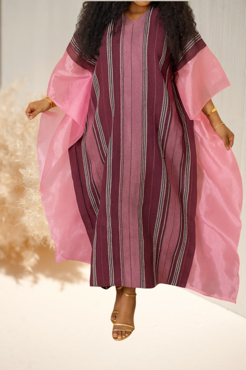 Abisola Asooke Boubou Dress - Pink