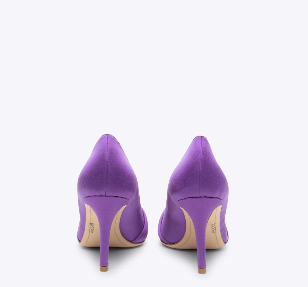 Rodo Purple Satin Pumps