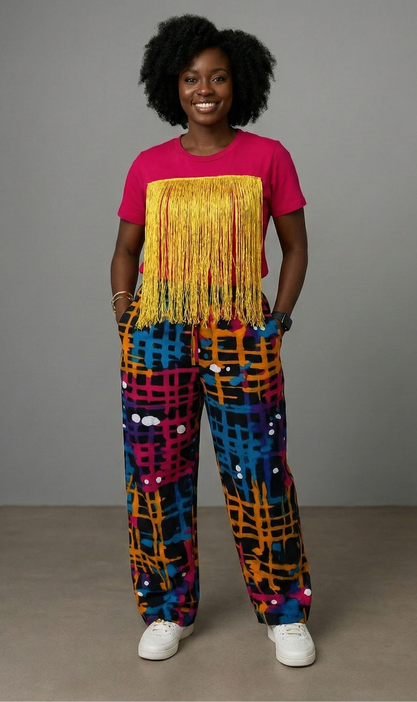 Zuri Ankara Tee and Pants Set