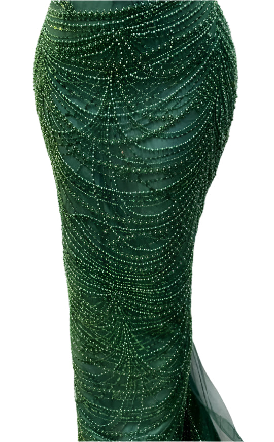 Green Beaded Lace - 5 Yards