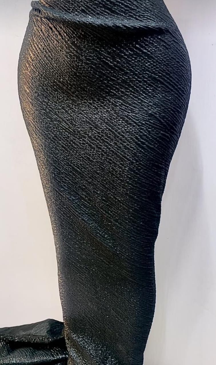 Black Brocade Fabric