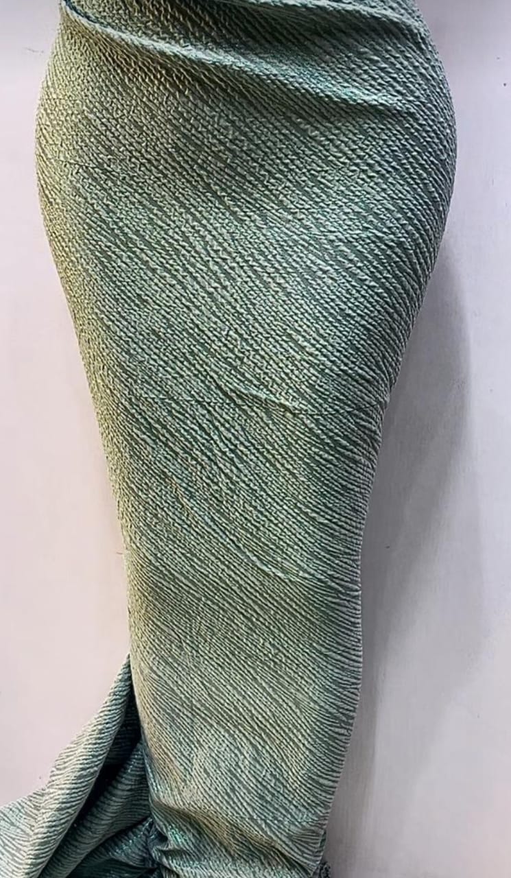 Green Brocade Fabric