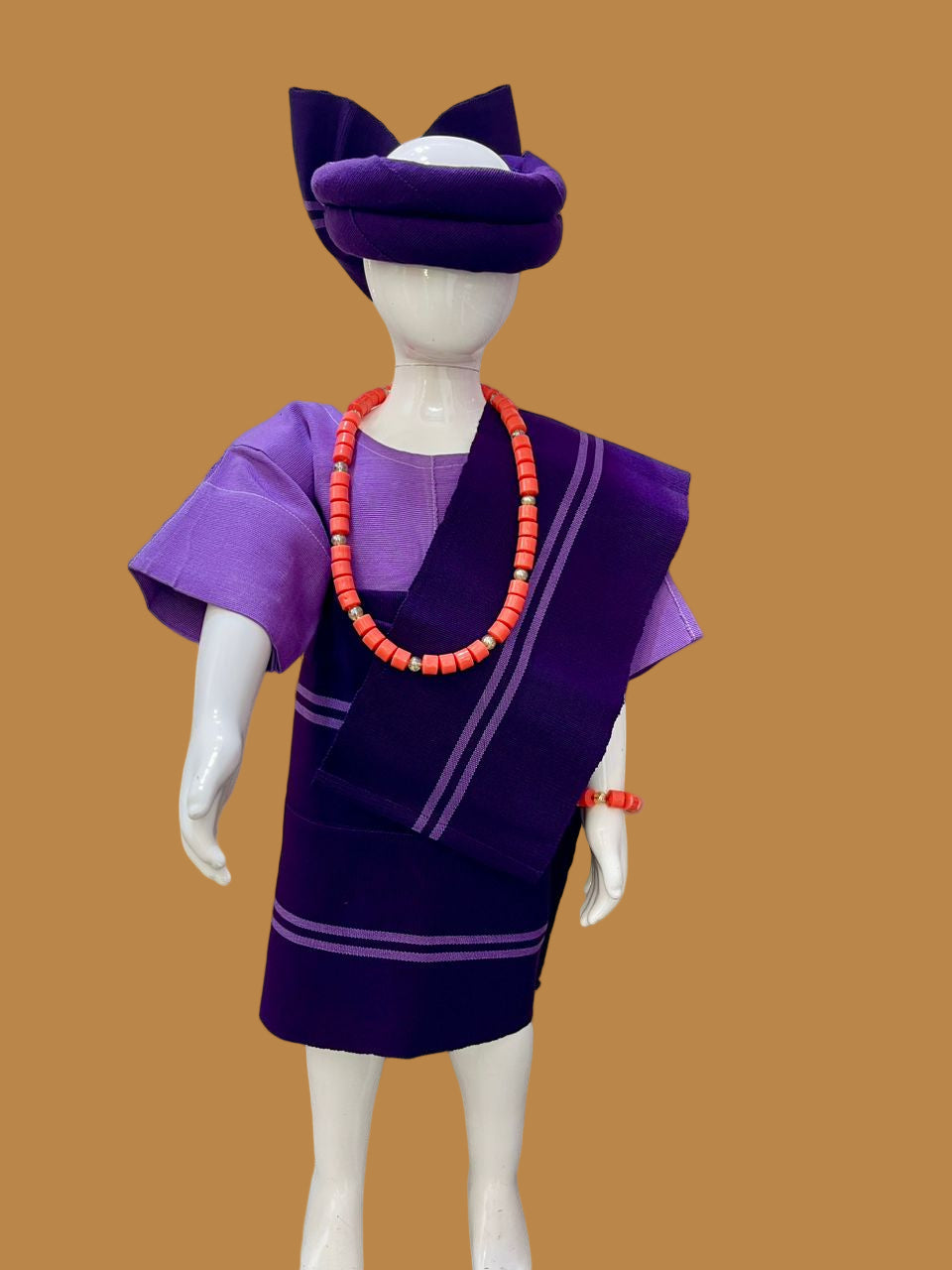 Apeke Girls' Asooke – Purple