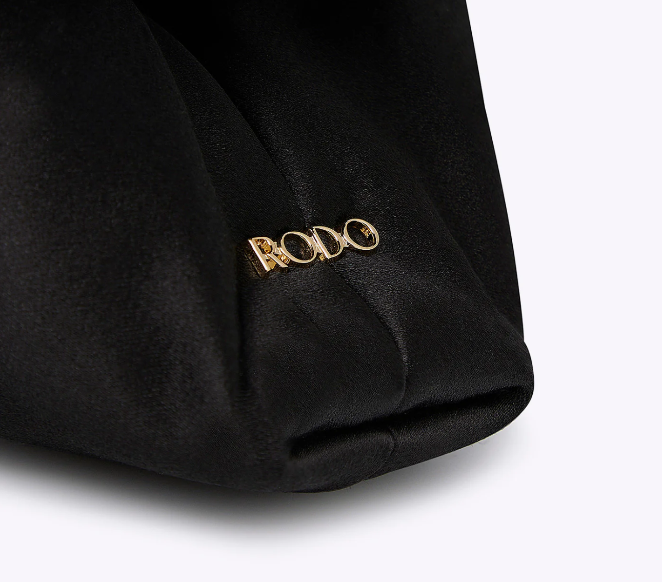 Rodo Black Satin Soft Clutch