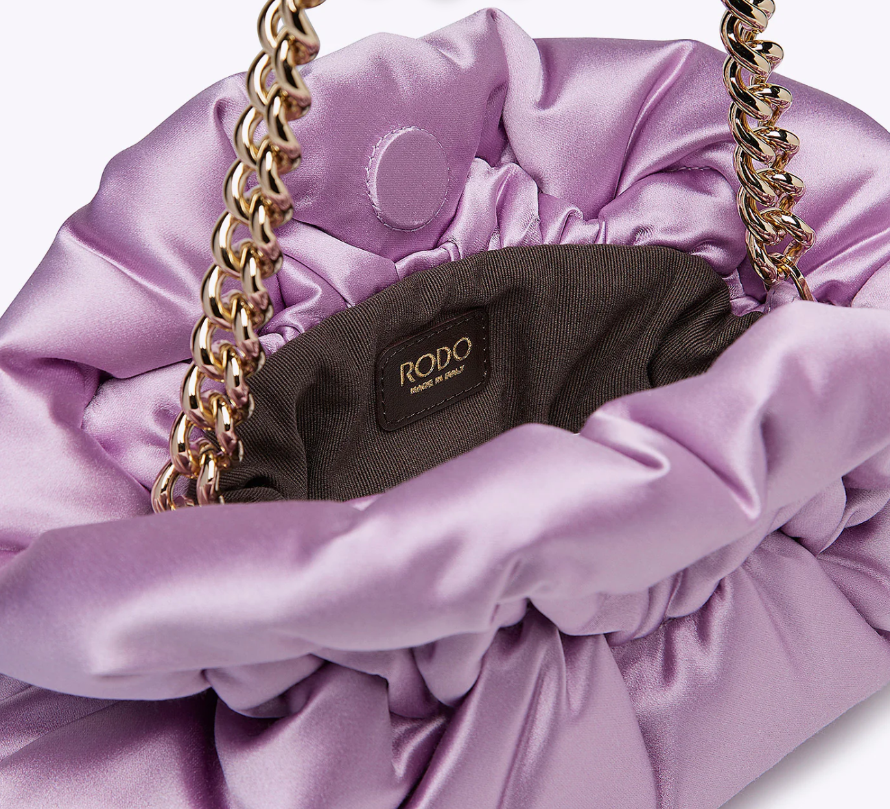 Rodo Lilac Satin Soft Clutch