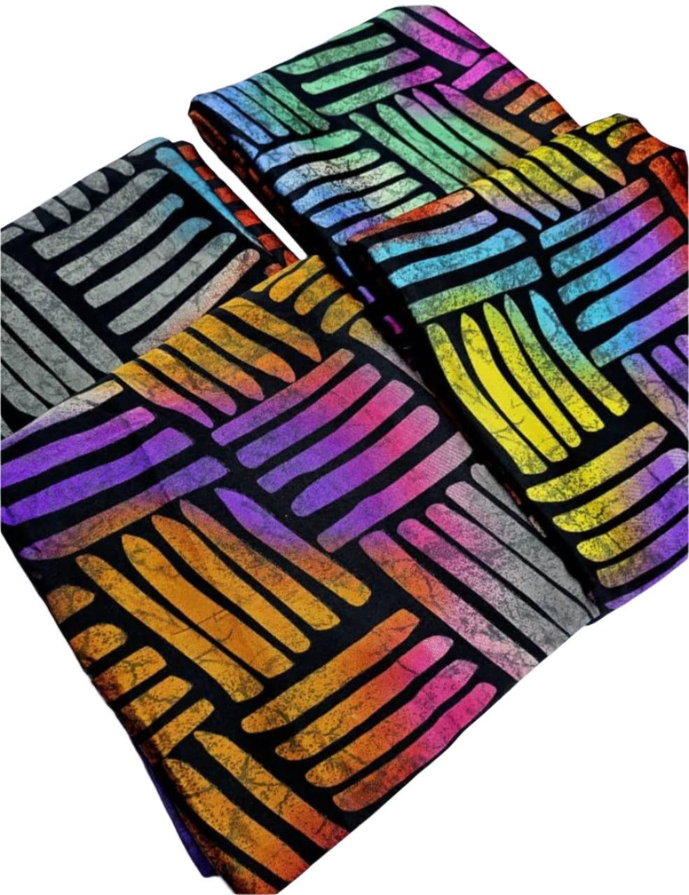 Adire Silk & Chiffon Fabric - 004