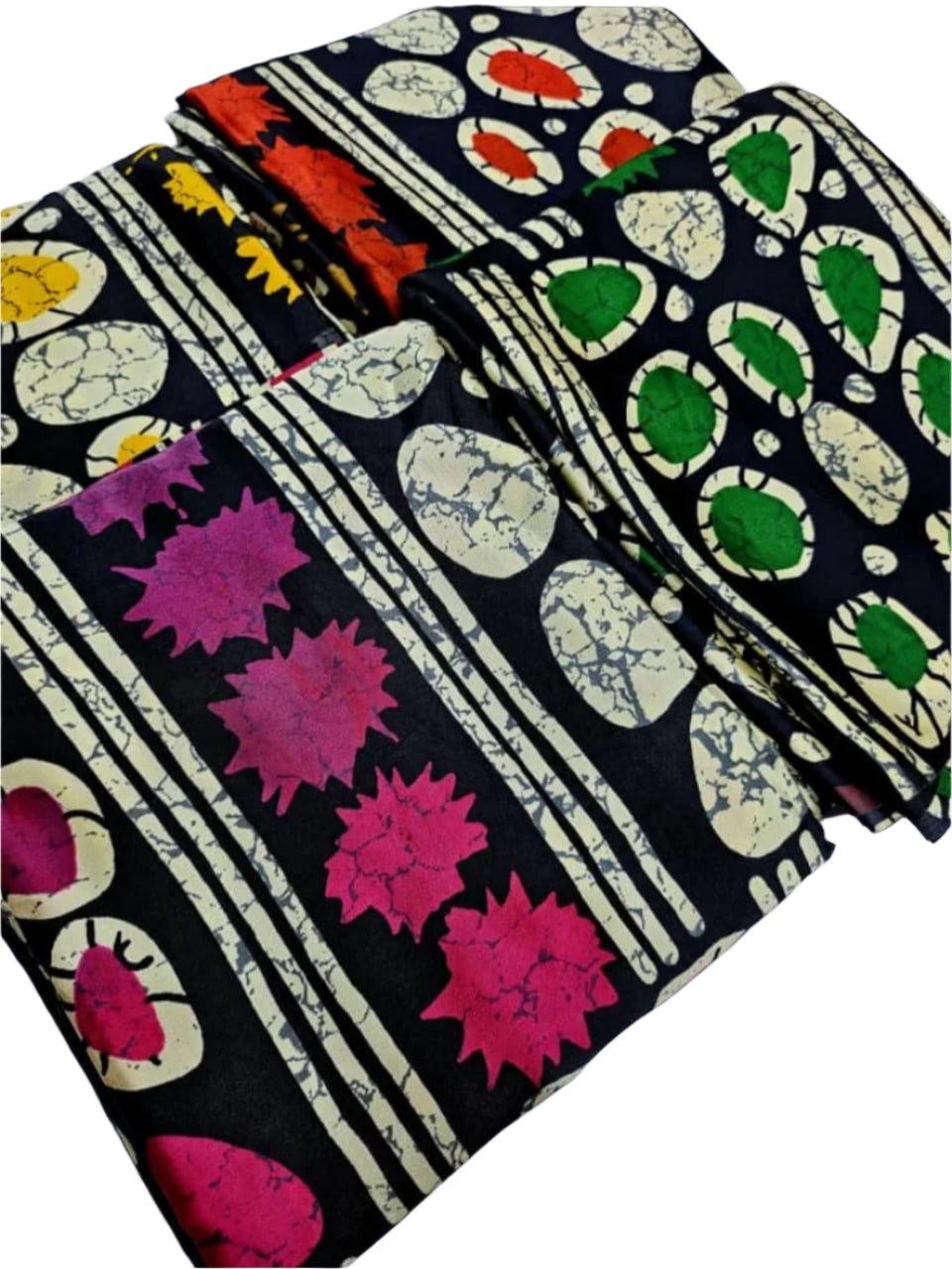 Adire Silk & Chiffon Fabric - 005