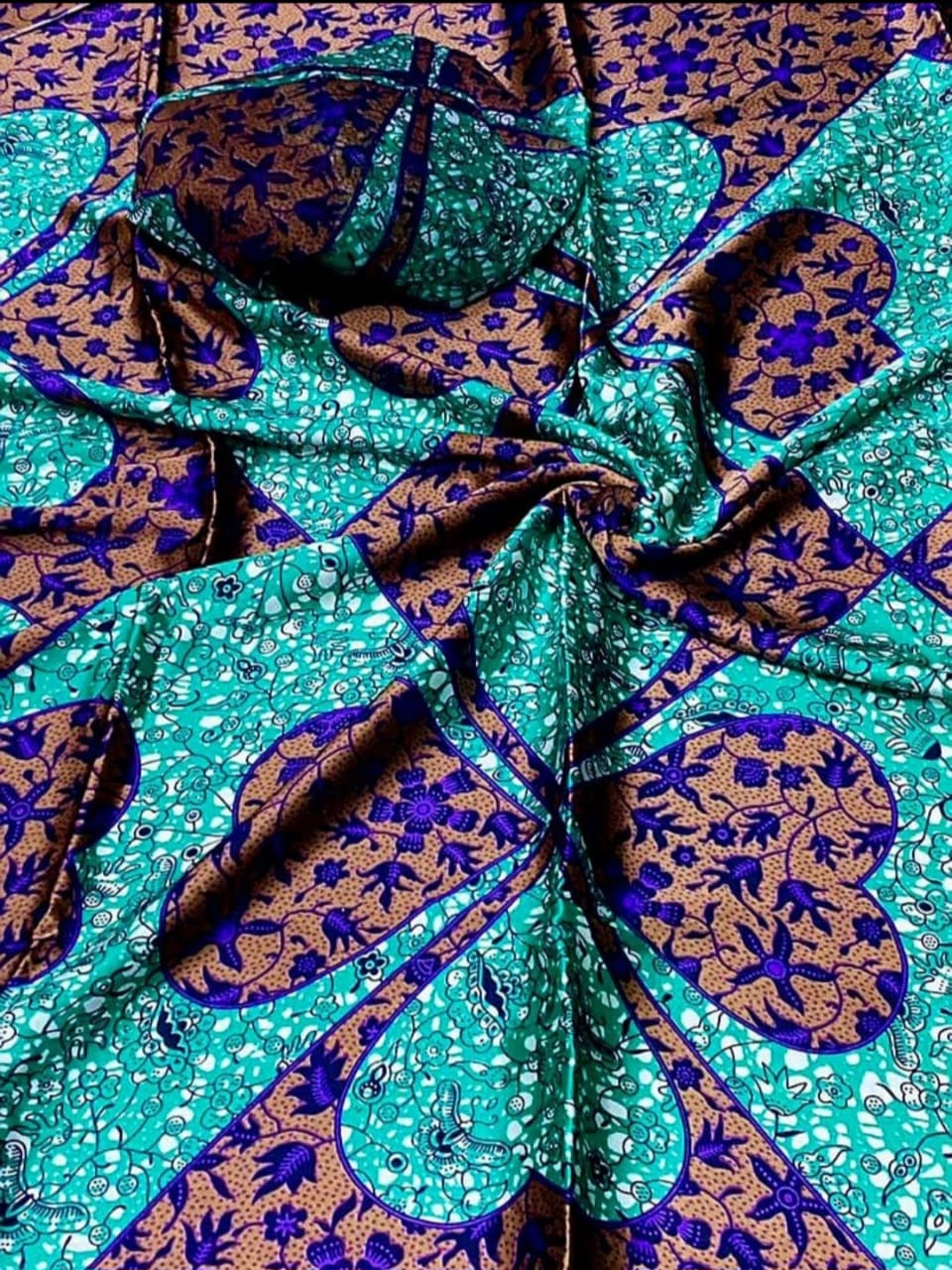 Adire Silk & Chiffon Fabric - 007