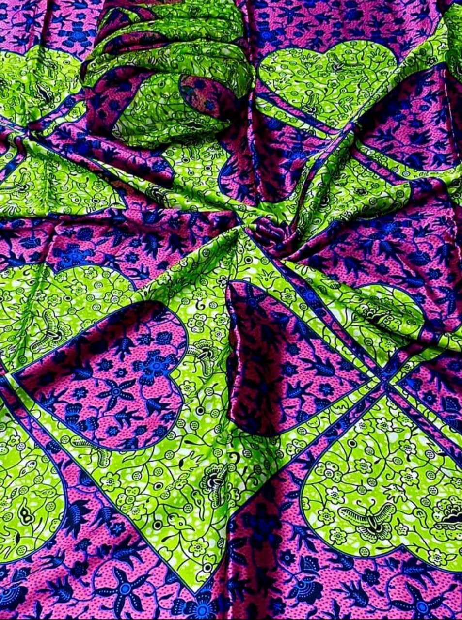Adire Silk & Chiffon Fabric - 007