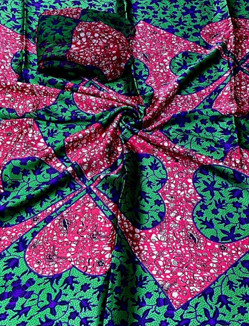 Adire Silk & Chiffon Fabric - 007