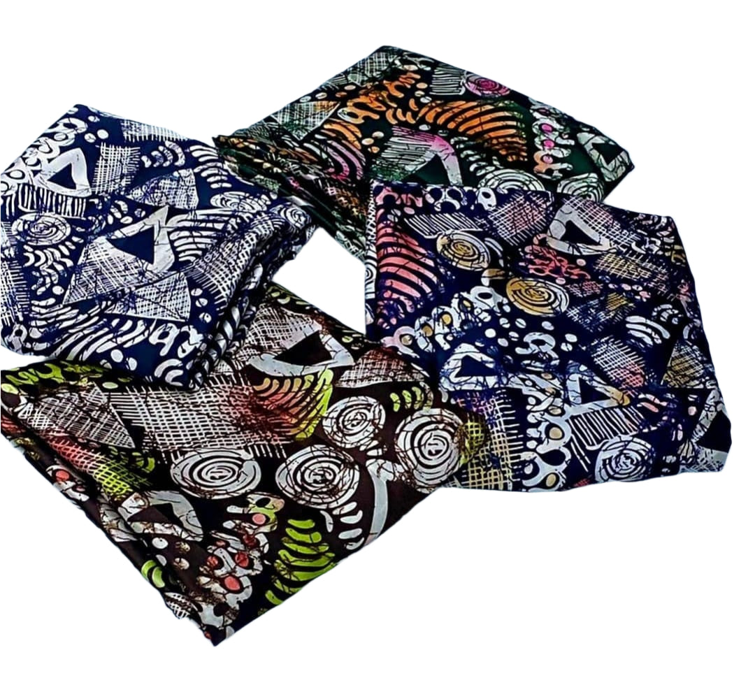 Adire Silk & Chiffon Fabric - 010