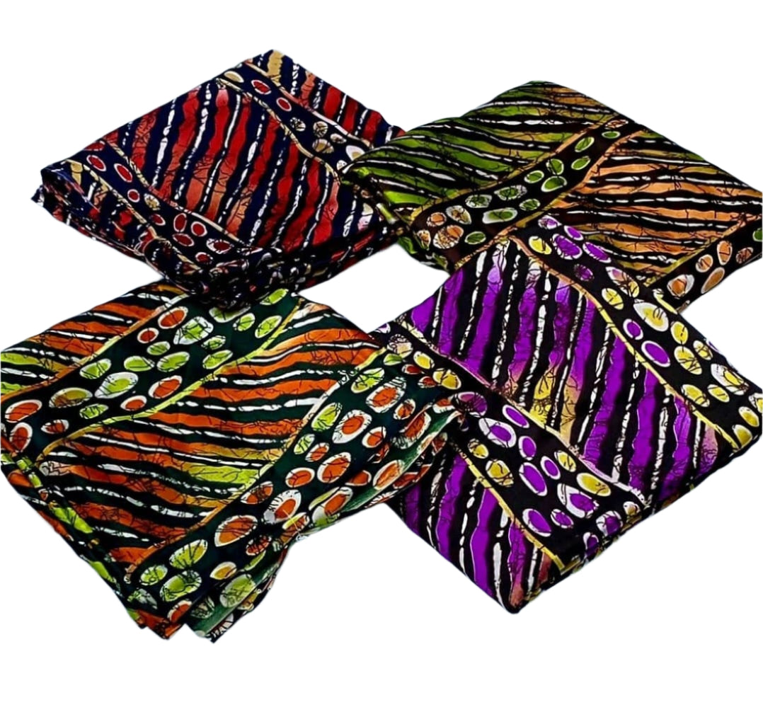 Adire Silk & Chiffon Fabric - 011