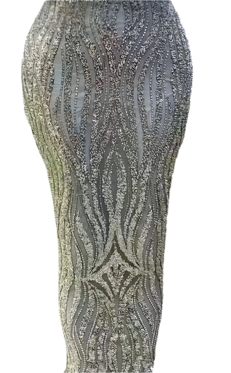Silver Beaded Lace - 5 Yards