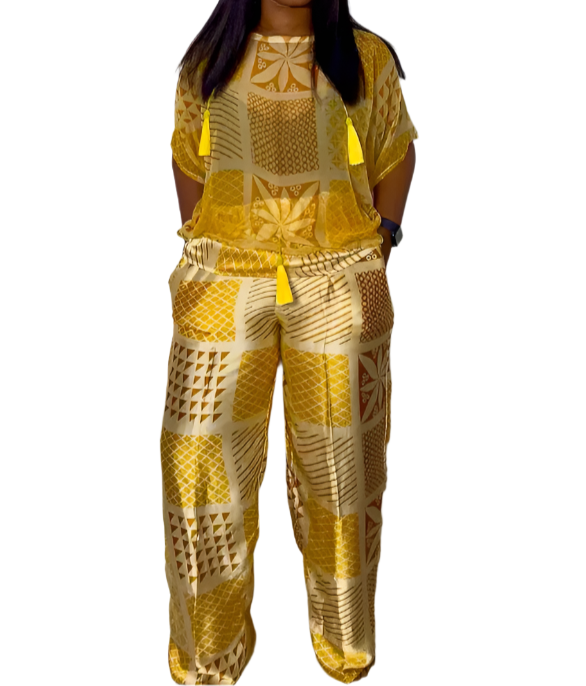 Esenam Silk & Chiffon Set - 005
