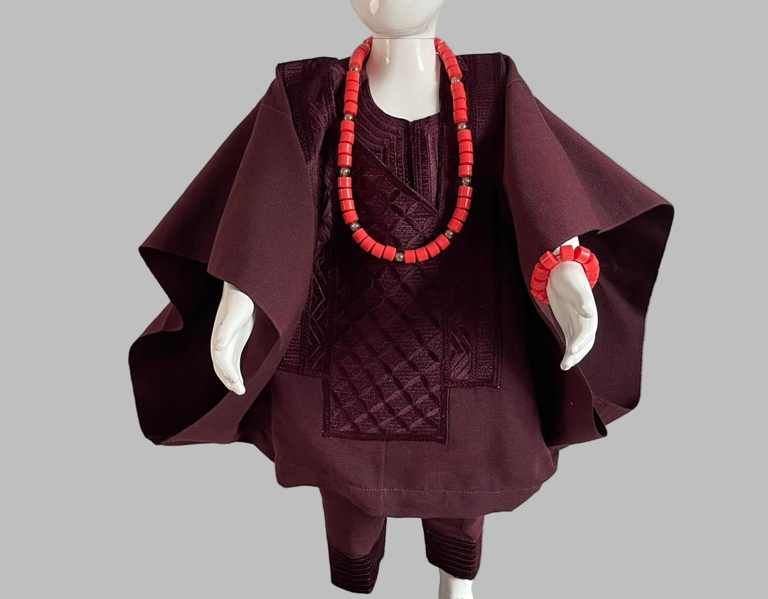 Oluwatobi Agbada Set - Boys Agbada Traditional wear African traditional wear Yoruba Agbada Nigerian Agbada Asooke