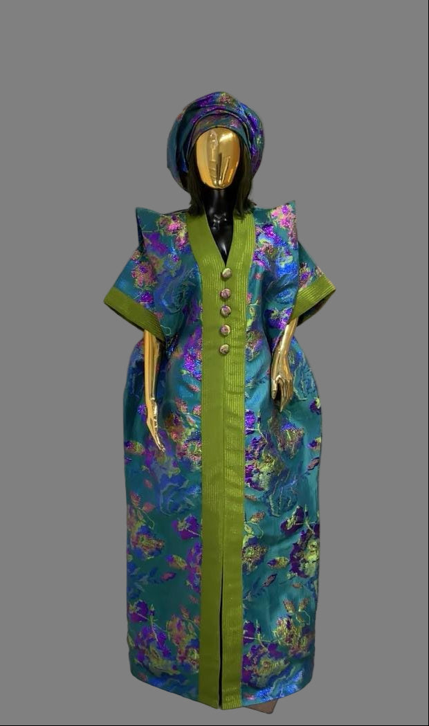 African Dress Damask Boubou | Danshiki | Kaftan | Jalabiya | Rich Aunty | Nigerian Dress| Party Dress | Boubou| African Dress | Rich Madam