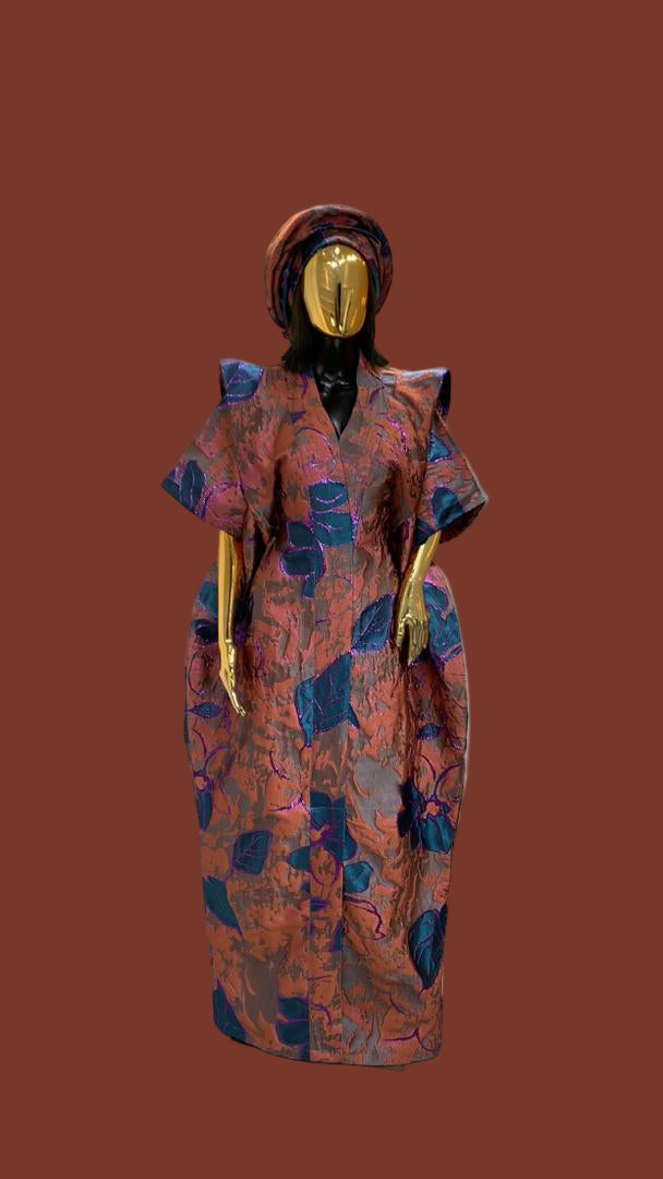 African Dress Damask Boubou | Danshiki | Kaftan | Jalabiya | Rich Aunty | Nigerian Dress| Party Dress | Boubou| African Dress | Rich Madam