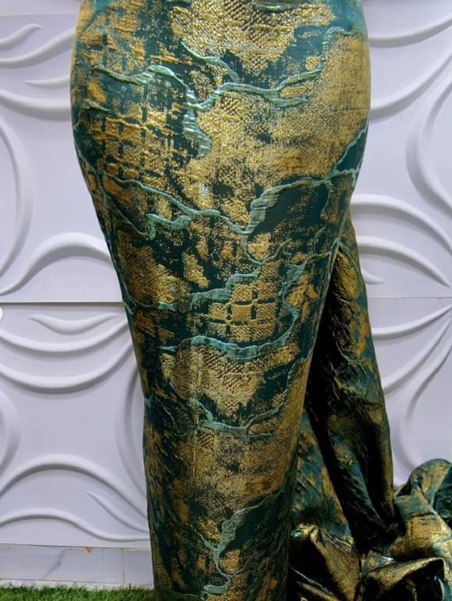 Green Metallic Brocade