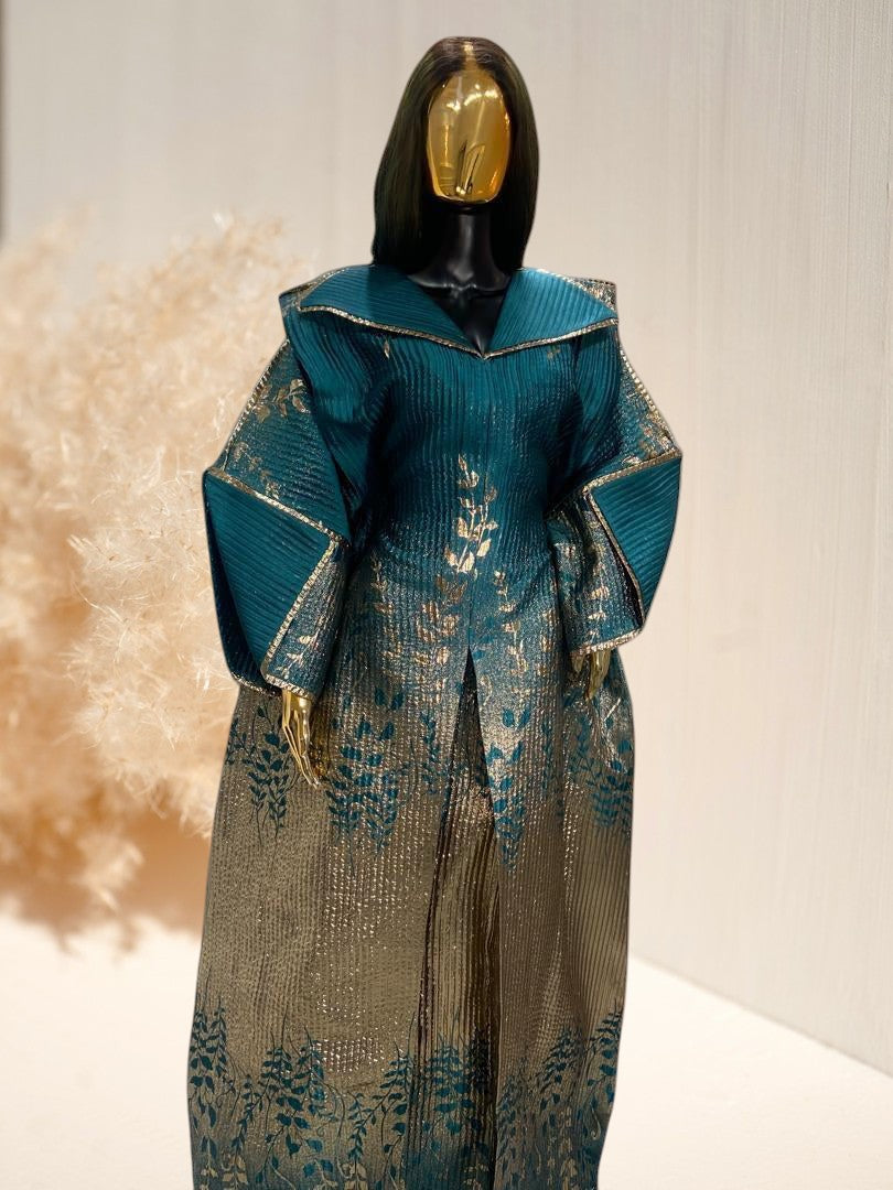 Aduke Brocade Dress - Green