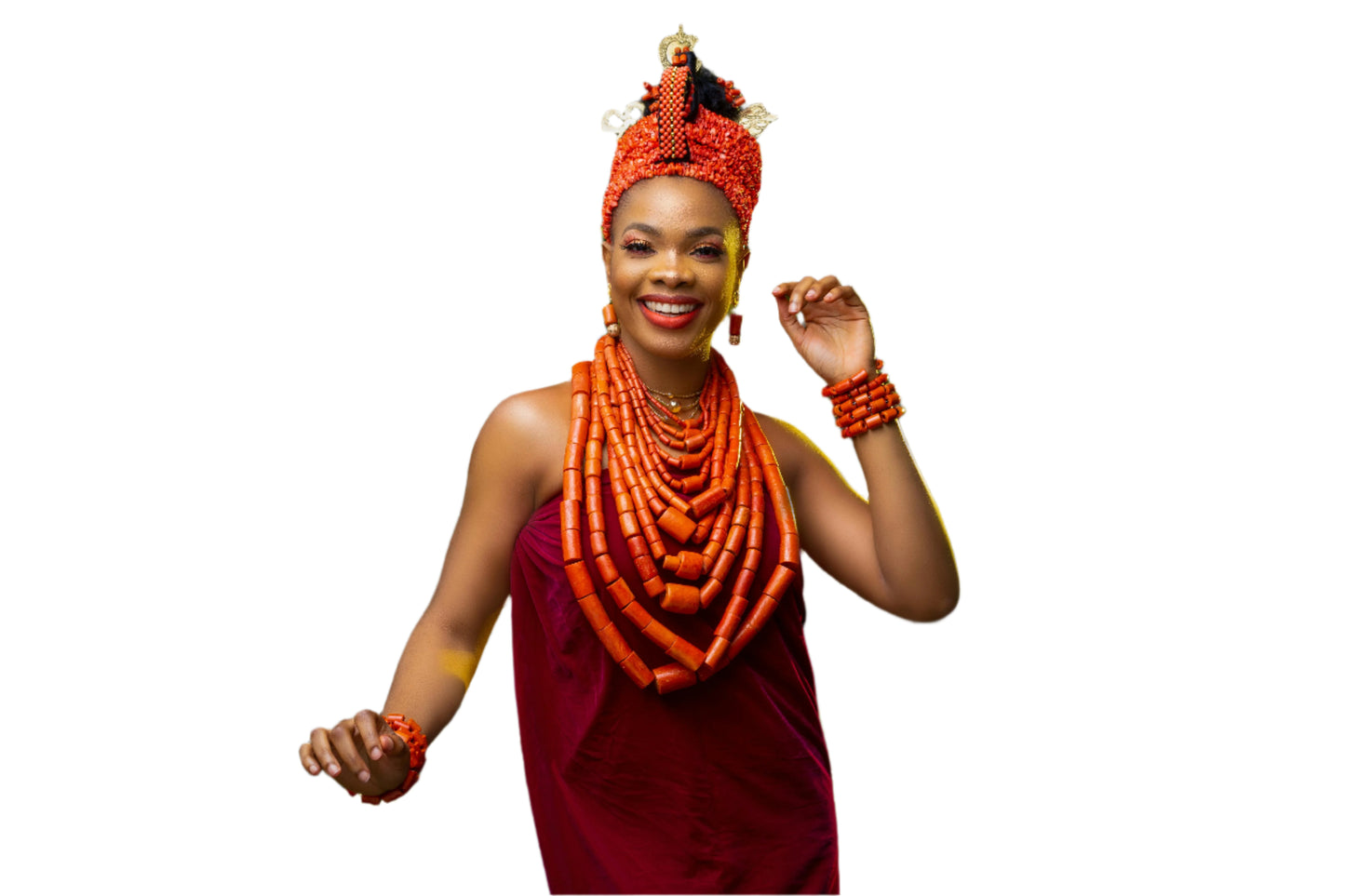 Nnena Coral Jewelry Set