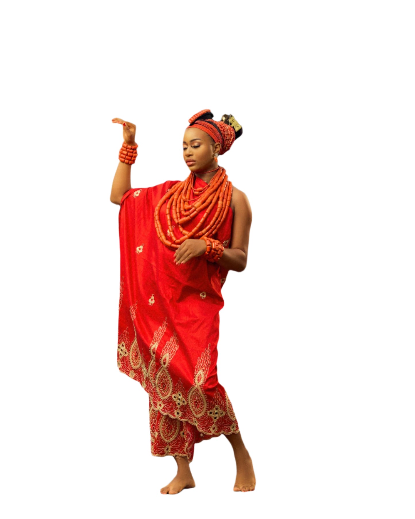 Ezenwanyi Coral Jewelry Set