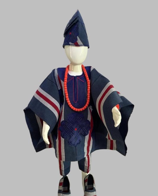 Oluwatobi Agbada Set - Navy