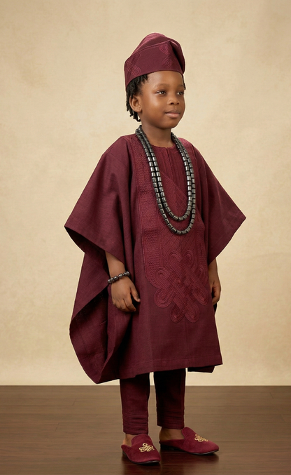 Oluwatobi  3 piece Asooke Agbada Set - Style 001