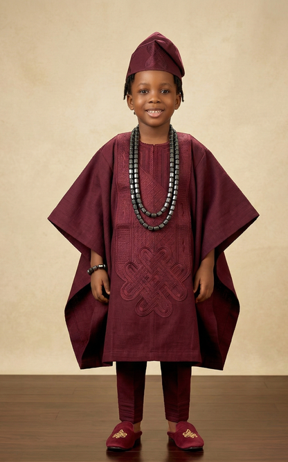 Oluwatobi  3 piece Asooke Agbada Set - Style 001