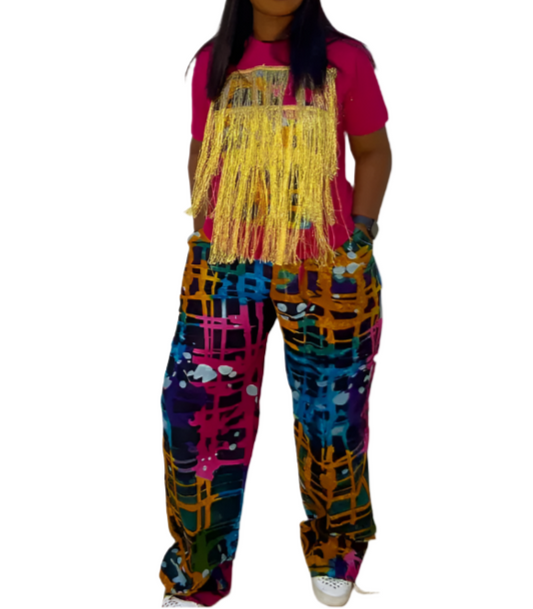 african ankara pant set