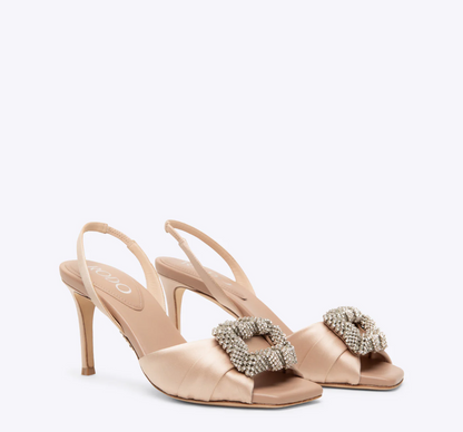 Rodo Blush Satin Sandals