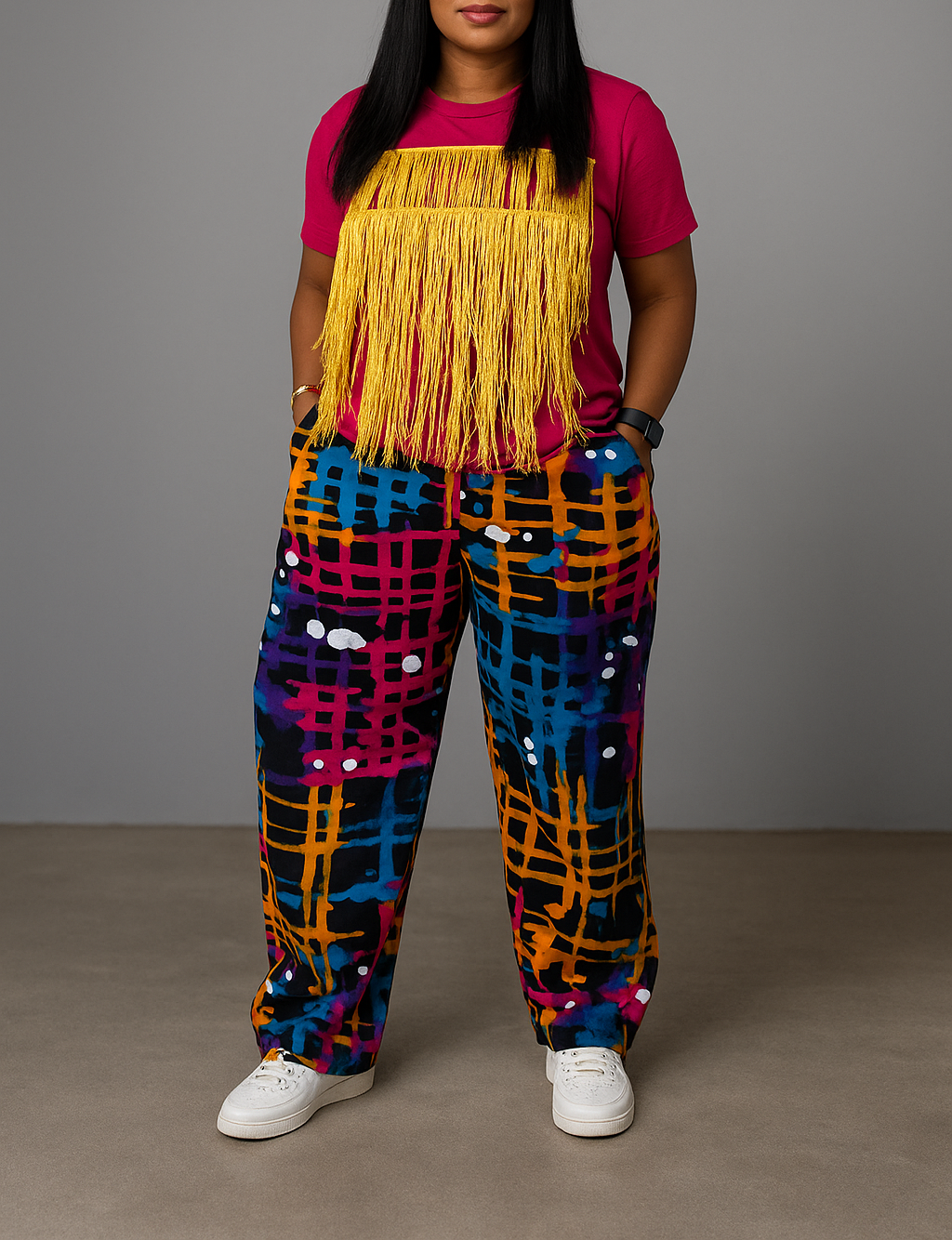 Zuri Ankara Tee and Pants Set