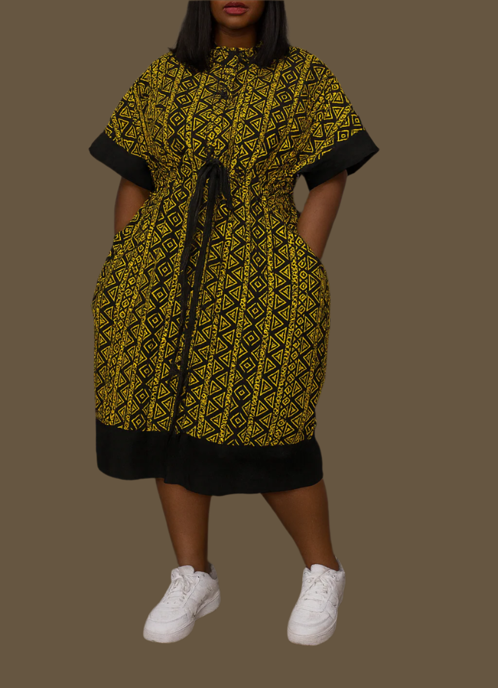 Atilola Ankara Dress - Yellow Multi