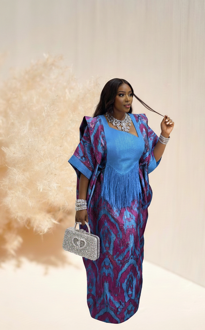 Amara Azure Wine Luxe Boubou