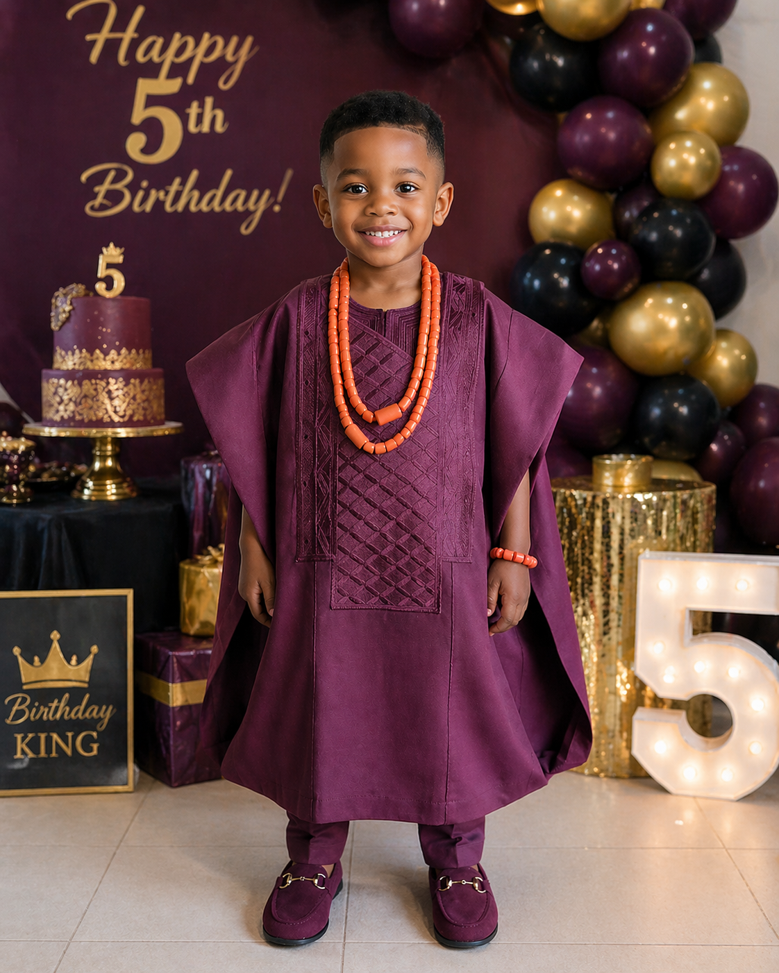 Oluwatobi 3-teiliges Asooke Agbada Set – Stil 018