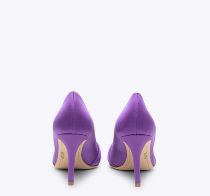 Rodo Purple Satin Pumps