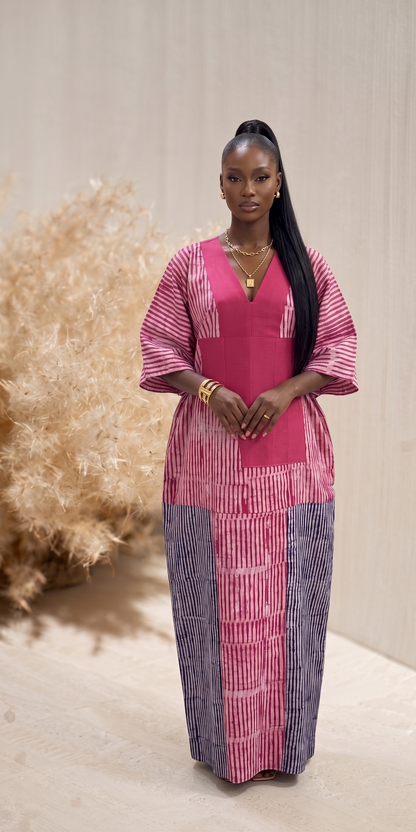 Fadeke Adire Boubou - Pink