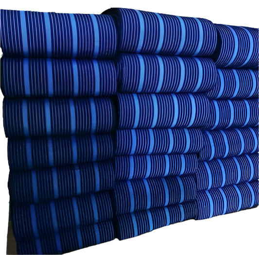 Vintage Cotton Aso Oke Bundle - Blue Striped