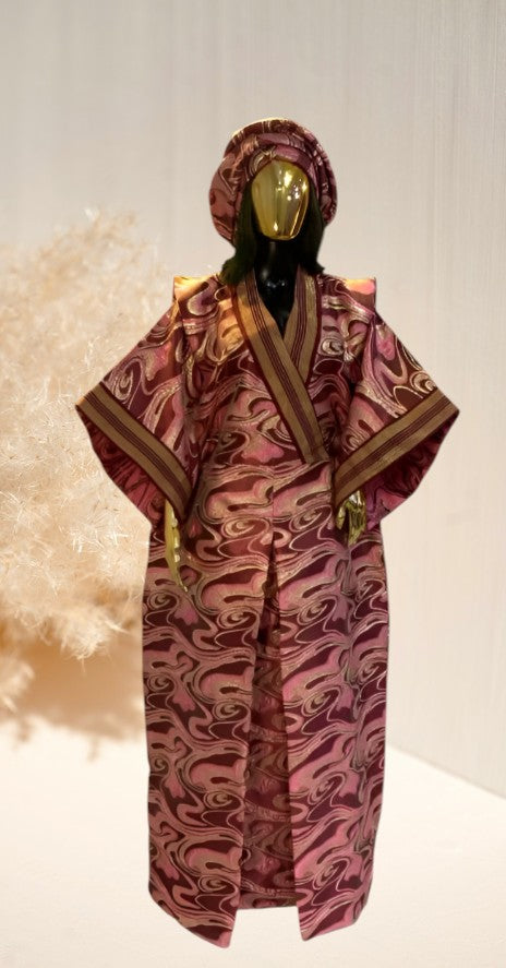 Zainab Luxe Boubou - Pink Mix