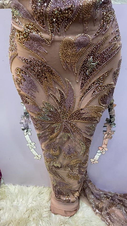 Multi color Beaded Lace - 5 Yards