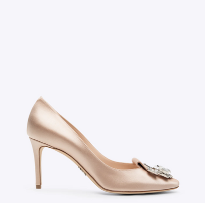 Rodo Blush Satin Pumps