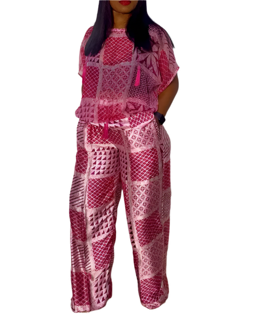Esenam Silk & Chiffon Set - 006